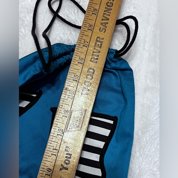 Henri Bendel Teal Drawstring dust bag - Picture 4 of 13